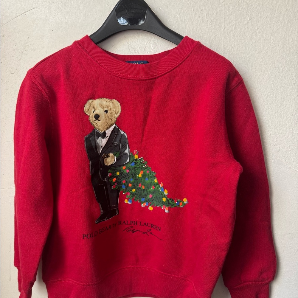 Polo by Ralph Lauren Red Tuxedo Christmas Polo Bear Sweatshirt